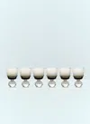 Serax Set Of Six Small Eternal Snow Stemmed Glasses In Grey