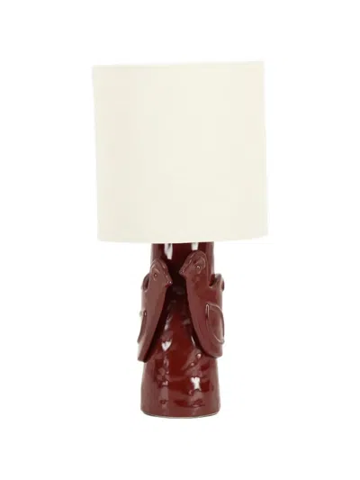 Serax Stoneware Bird Table Lamp In Red