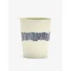 Serax White Stripes Feast Stoneware Tea Cup 10.5cm
