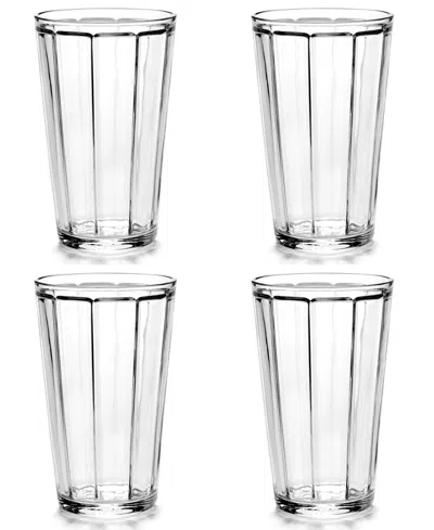 Serax Surface Long Drink Glasses, Set Of 4 In Transparent