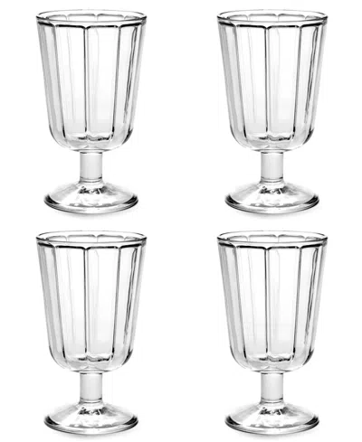 Serax Surface Wine Glasses, Set Of 4 In Transparent