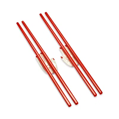 Serax Table Nomade Chopsticks & Holder Set In Red