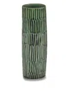 Serax Textured Cylindrical Vase In Green
