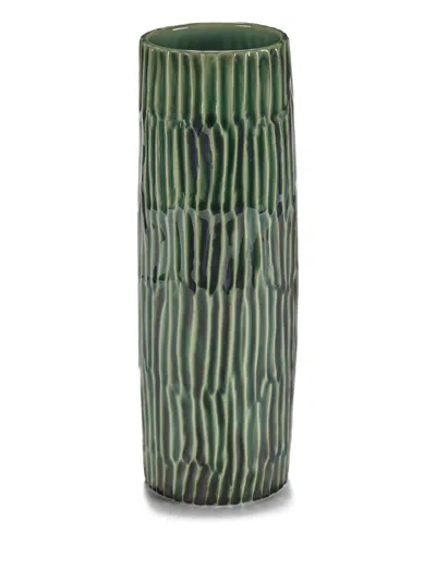 Serax Textured Cylindrical Vase In Green