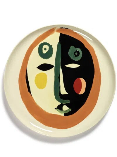 Serax White Feast Face Print Plate