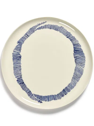 Serax White Feast Swirl Stripe Serving Plate