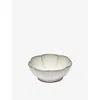 Serax White Inku Ribbed Stoneware Large Bowl 5cm