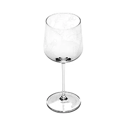 Serax White Wine Glass Mirtillo Tea Midnight Flowers By Marni In Transparent