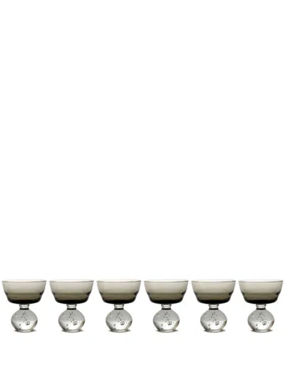 SERAX X BELA SILVA ETERNAL SNOW MEDIUM STEMMED GLASS (SET OF SIX)