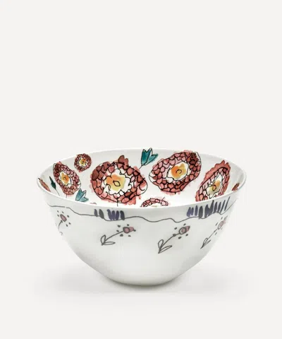 Serax X Marni Anemone Milk Midnight Flowers Medium Serving Bowl