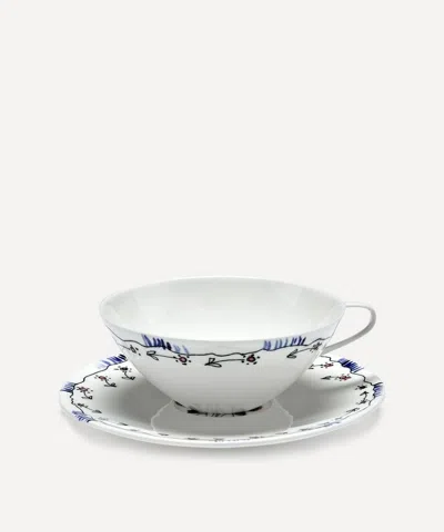 Serax X Marni Anemone Milk Midnight Flowers Teacup And Saucer