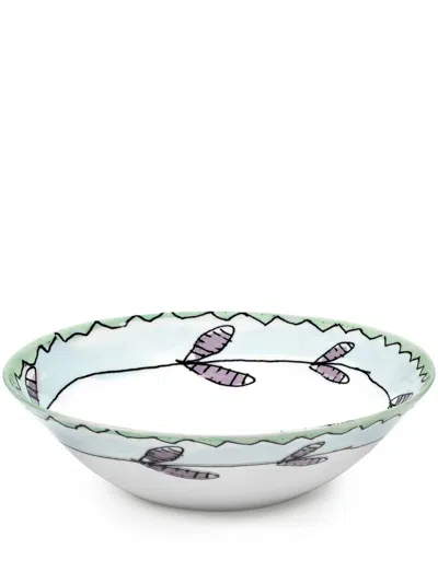 Serax X Marni Midnight Flowers Bowls (set Of Two) In White