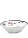 Serax X Marni Fiore Rosa Midnight Flowers Medium Low Bowl In White