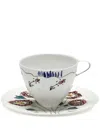 Serax X Marni Midnight Flowers Coffee Cup And Saucer In White