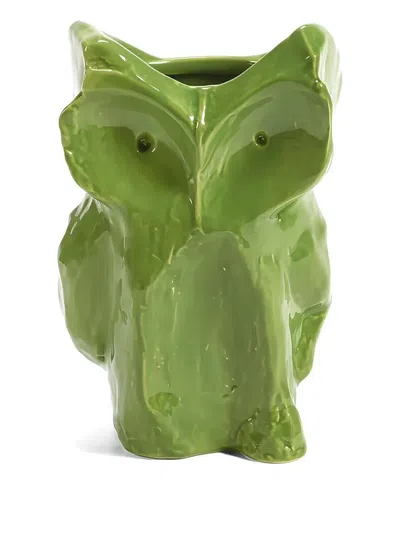 Serax X Marni Owl-shaped Ceramic Vase (19.5cmx19.5cmx30cm) In Green