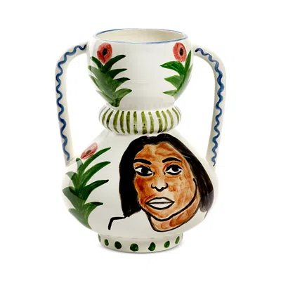 Serax X Shurleey Mamey Santiago De Borja Hand Painted Vase In Multi