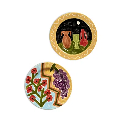 Serax X Shurleey Santiago De Borja Dreams Delicia Dinner Plate, Set Of 2 In Multi