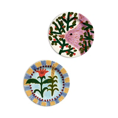 Serax X Shurleey Santiago De Borja Jane January Dinner Plate, Set Of 2 In Multi