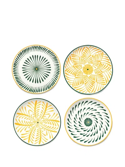 Serax X Waww La Table Bazaar Geometric-pattern Dinner Plates In Multi