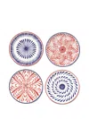 Serax X Waww La Tablebazaar Geometric-pattern Dinner Plates In Multi