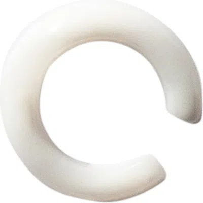 Seree Abby Single Jade Cuff Earring In White