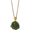 Seree Cat Paw Ii Green Jade Pendant Necklace In Green