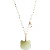 Seree Women's Choupette Cat Green Jade Pendant Necklace In Light Green
