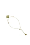 Seree Coin Green Jade Gold Bracelet In Light Green