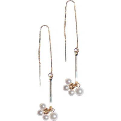 Seree Gracelynn Cultured Pearl Pendant Earrings In White