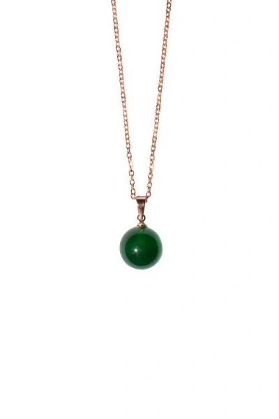 Seree Greene Green Jade Pendant Necklace