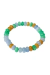 Seree Lavender Field Beaded Jade Bracelet In Purple