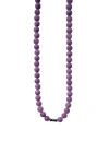 Seree Lilac Purple Jade Beaded Necklace In Purple