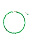Seree Lime Green Jade Beaded Necklace In Green