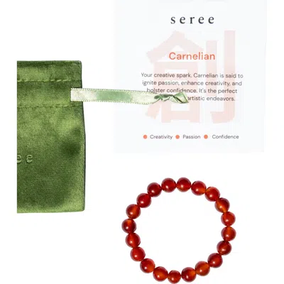 Seree Manifest Collection Confidence Red Crystal Beaded Bracelet