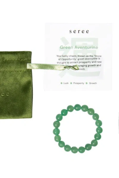Seree Manifest Collection Luck Green Crystal Beaded Bracelet