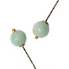Seree Mira Jadeite Sphere Studs In Green