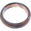 Seree Moon Purple Jade Stone Bangle In Brown