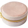 Seree Round Jewelry Travel Case In Pink