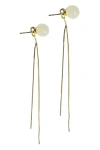 Seree Sia Jade Drop Earrings In Light Green