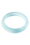 Seree Silk Collection Pool Blue Jade Stone Bangle In Blue