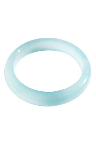 Seree Silk Collection Pool Blue Jade Stone Bangle