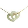 Seree The Hearts Interlocking Jade Pendant Necklace In Light Green