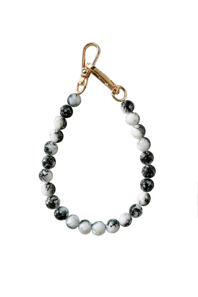 Seree Women's Beaded Bag Charm In Black In Metallic