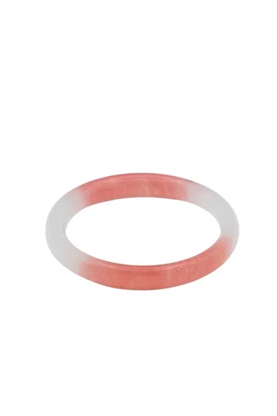 Seree Women's Blush Skinny Pink Skinny Round Jade Stone Bangle In Ombre Pink