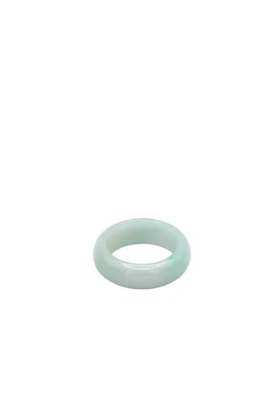Seree Women's Chess Light Cyan Jade Ring In Off White In Blue