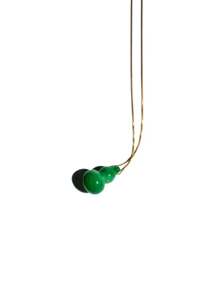 Seree Women's Green Bottle Jade Pendant Necklace