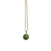 Seree Women's Green / Gold Greene Green Jade Pendant Necklace In Gold