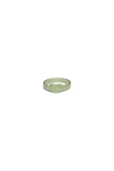 Seree Women's Green Heart Jade Ring