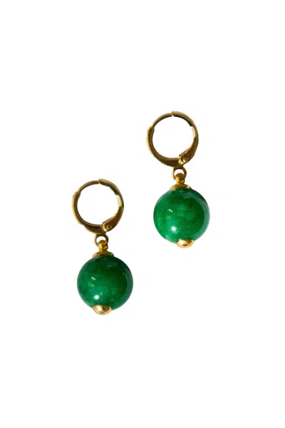 Seree Women's Green Nadene Jade Drop Earrings