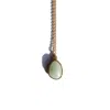 Seree Women's Green Puzzle Jade Stone Pendant Necklace Pebble In Green